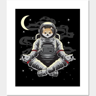 Astronaut Yoga Dogelon Mars Coin To The Moon Crypto Token Cryptocurrency Wallet Birthday Gift For Men Women Kids Posters and Art